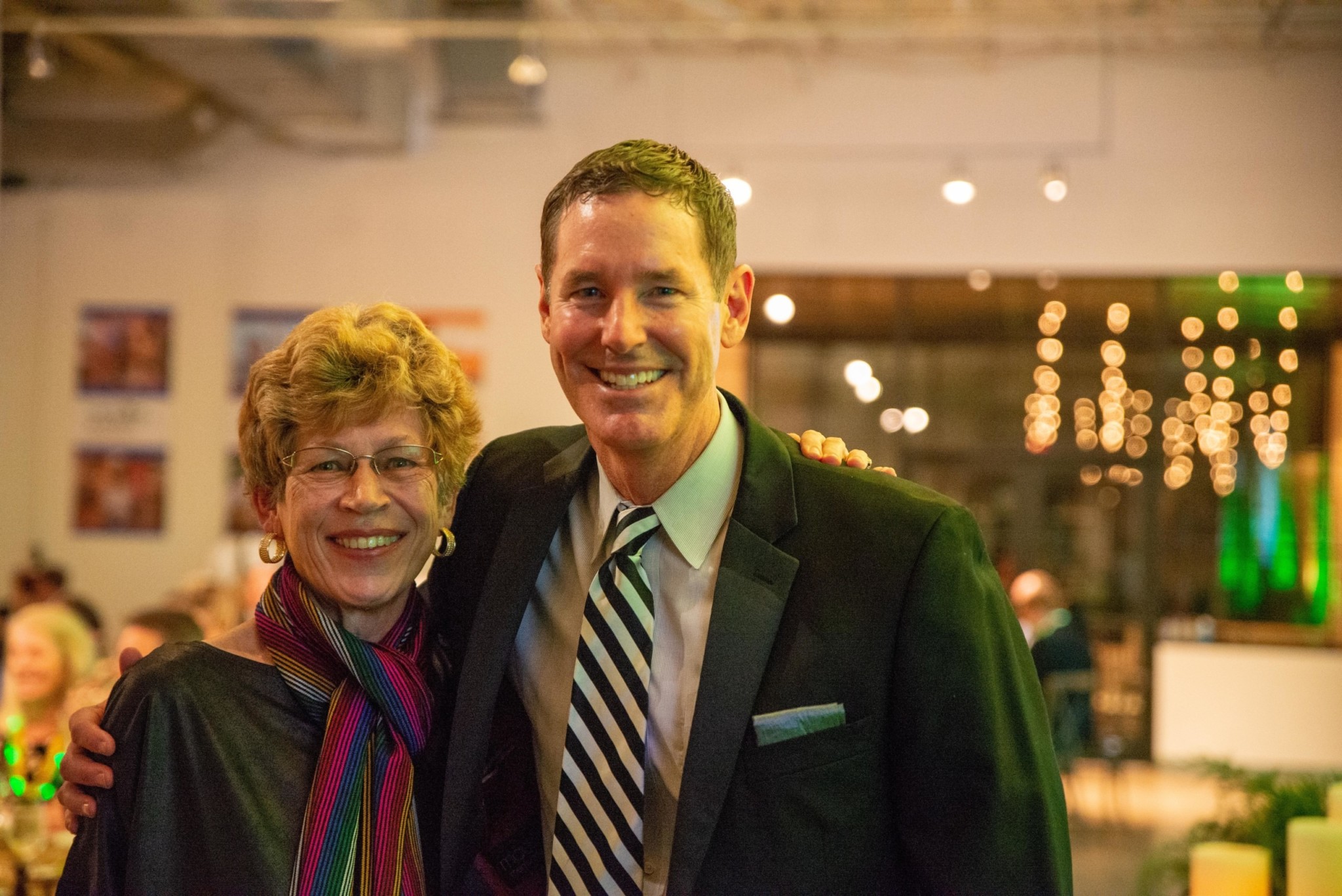 Camp Kudzu Executive Director and guest at event celebrating 20 years of camp